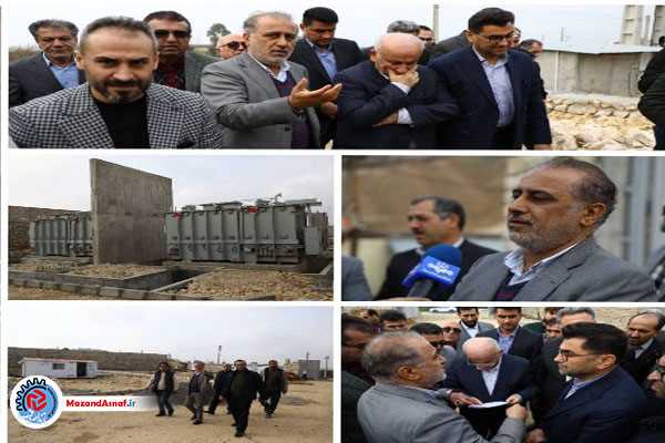 بازدید استاندار مازندران از ایستگاه ۶۳/۲۰ کیلوولت شهرک صنعتی نکا 