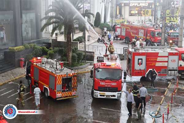 آتش‌سوزی چهار واحد تجاری  بازار چالوس مهار شد