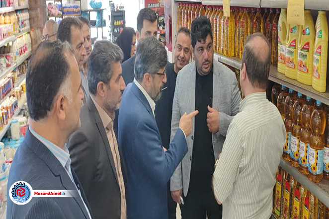 بازرسی مشترک فرماندار و رئیس اتاق اصناف نور از نانوایی‌ها و مراکز عرضه