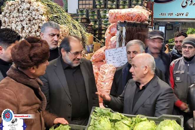 عکس| بازدید استاندار از بازار غرب مازندران