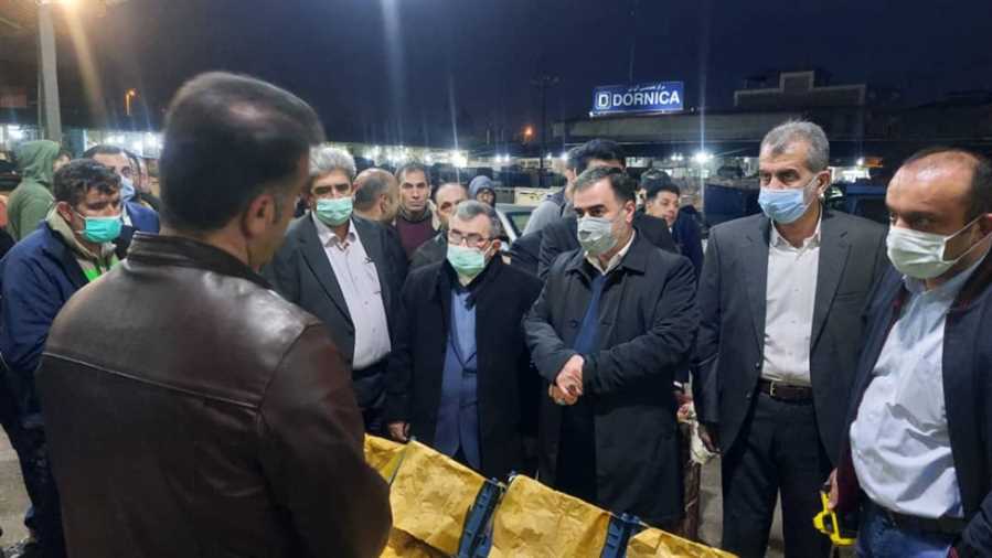 بازدید استاندار مازندران از میدان مرکزی میوه و تره بار ساری 