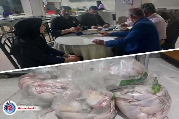 کشف ۹۸ کیلوگرم گوشت مرغ تاریخ مصرف گذشته از یک رستوران در ساری