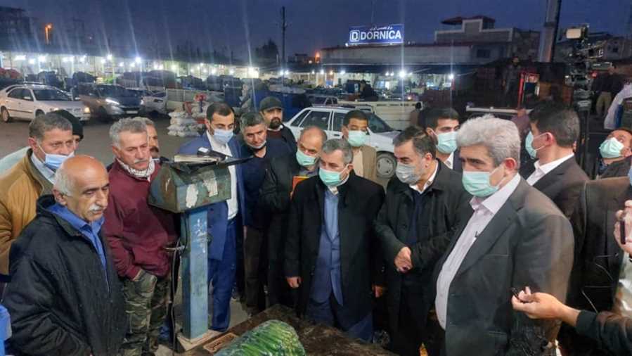 بازدید استاندار مازندران از میدان مرکزی میوه و تره بار ساری 