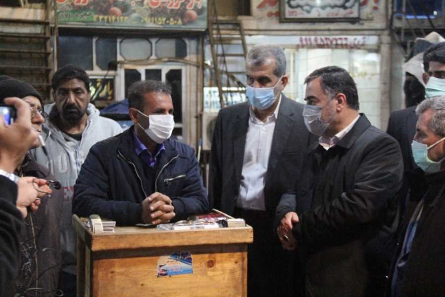 بازدید استاندار مازندران از میدان مرکزی میوه و تره بار ساری 