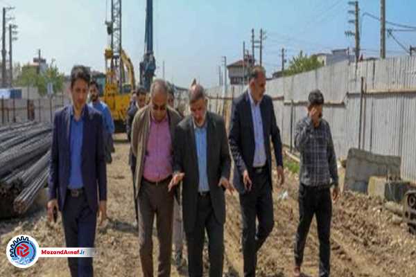 بازدید مدیران شهری از پروژه ملی تقاطع غیر همسطح پل سه راه جویبار ساری