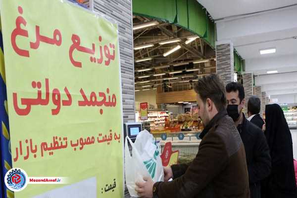 آغاز توزیع ۲ تن مرغ منجمد با قیمت مصوب دولتی در چالوس