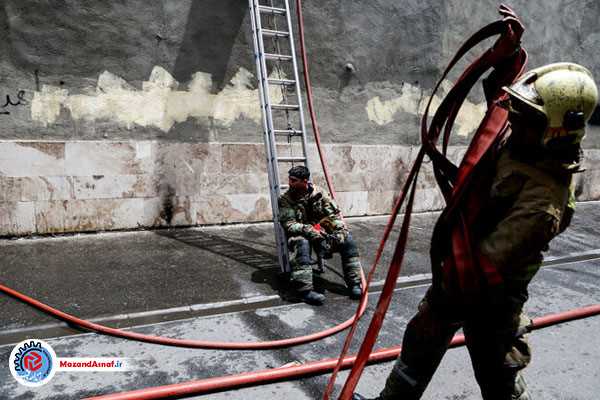 مهار آتش سوزی گسترده واحد تجاری در بابل 
